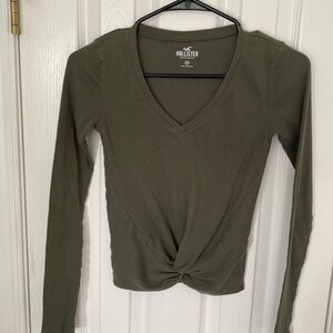HOLLISTER khaki Green Top